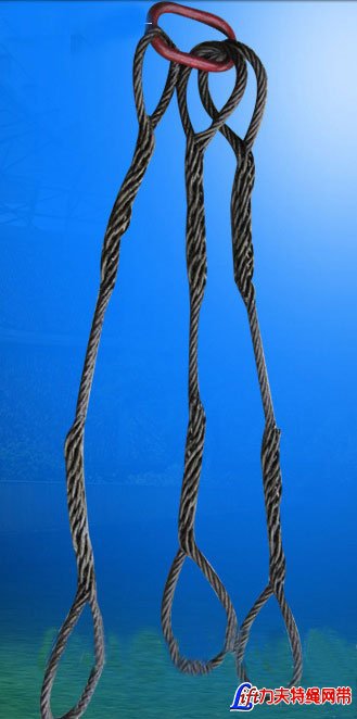 钢丝绳三腿成套吊具-三腿钢丝绳成套索具-三肢钢丝绳成套索具-钢丝绳