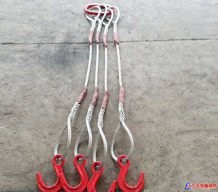 四肢钢丝绳钩式成套索具_四腿钢丝绳成套索具_四腿钢丝绳索具_四腿钢丝绳吊索具