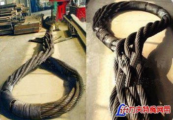 大吨位的钢缆铰接索具_大直径钢缆铰接索具_大吨位钢丝绳吊索具