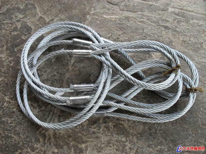 双扣压制钢丝绳索具_铝合金压制镀锌钢丝绳_铝合金压制钢丝绳