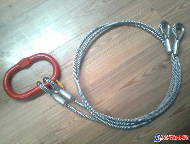 双肢钢丝绳吊索具_两腿压制钢丝绳成套索具_双腿钢丝绳成套索具_钢丝绳双腿成套索具