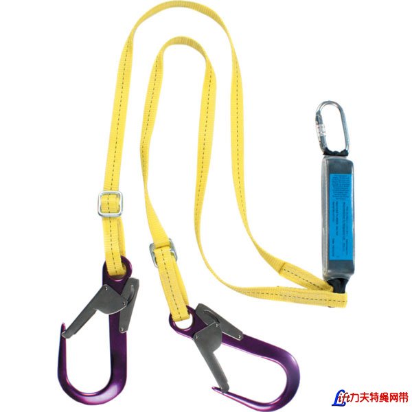 Twin Leg Adjustable Webbing Lanyard,2 Metre Twin Leg Webbing