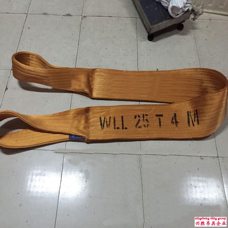 尼龙双耳扁平吊带_扁平柔性双耳吊带_扁平双耳吊装带