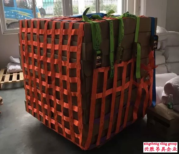 Heavy Duty Safety Car Container Webbing Lifting Cargo net