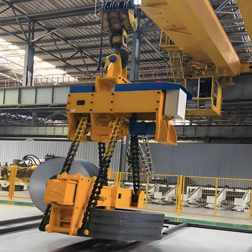 Electric flipping steel coil lifting device